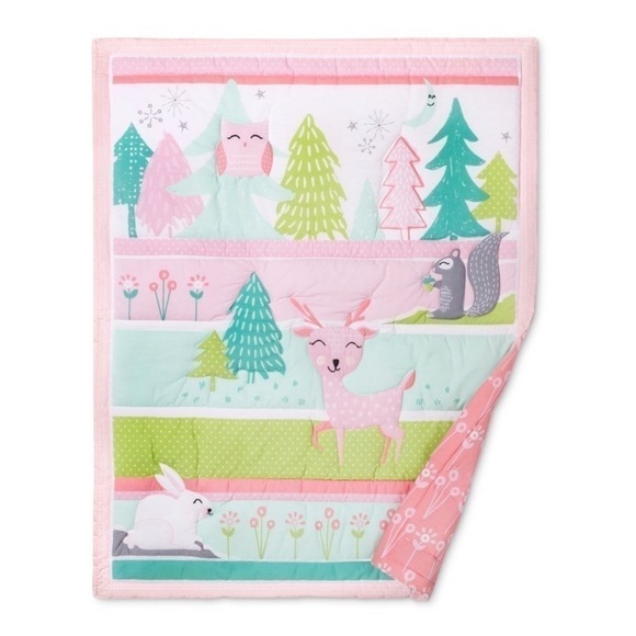 cloud island Other - Target Cloud Island baby comforter with deer bunny pink teal lime